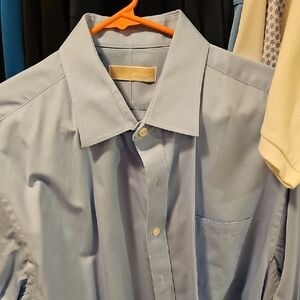 MICHAEL Michael Kors Blue Dress Shirt Classic Style
